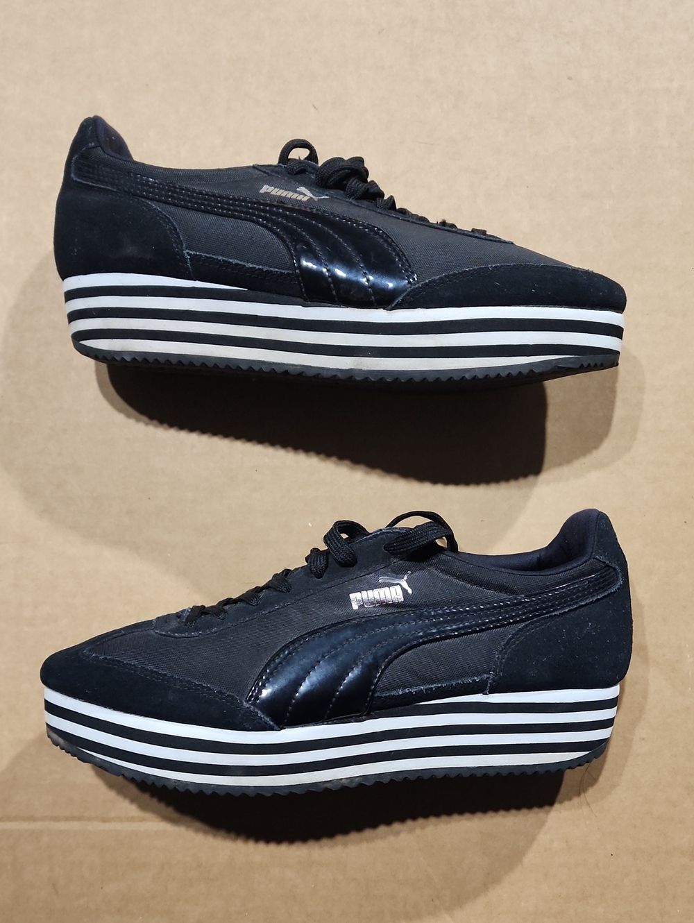Puma Women Black Platform Sneakers Sz 8.5
